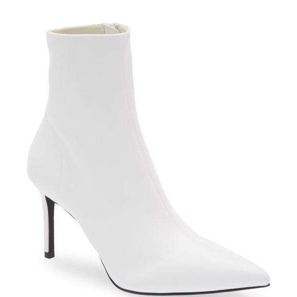 Jeffrey Campbell Shoes - Jefferey Campbell Nixie Pointed Toe Bootie White Leather